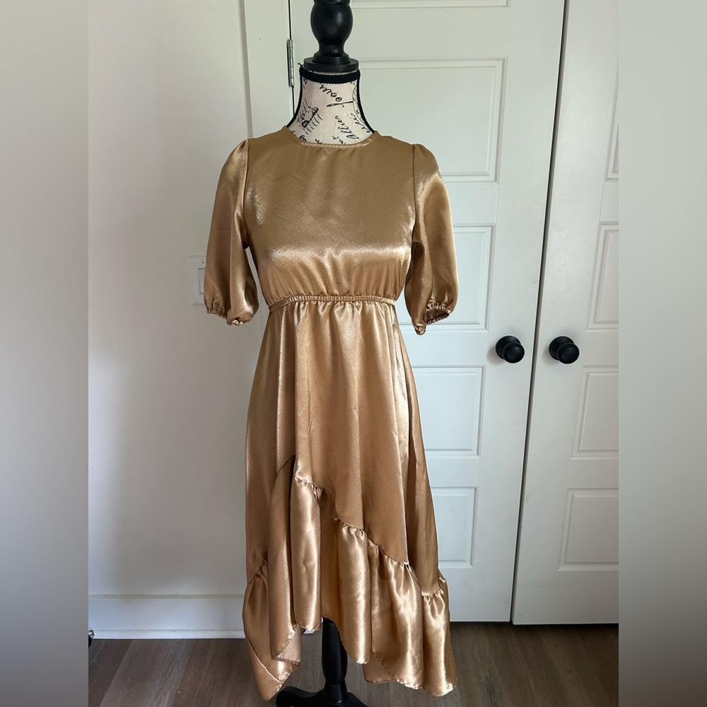 Joyfolie gold dress size 10